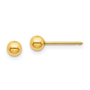 14K Gold 2mm Prong Earring