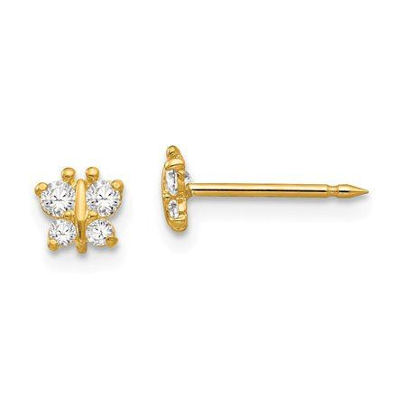 14K Gold Butterfly Earring
